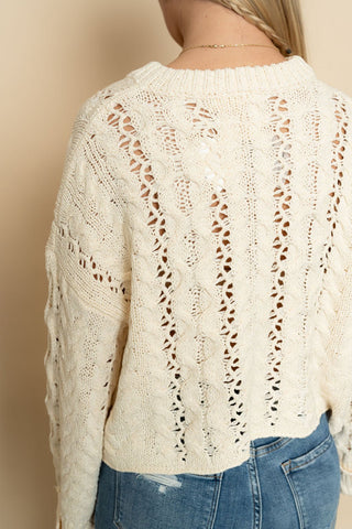 Alix Knit Button Down Sweater - Wild Lavender Boutique