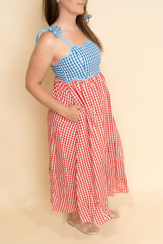 All American Plaid Maxi Dress - Wild Lavender Boutique