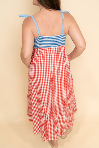 All American Plaid Maxi Dress - Wild Lavender Boutique
