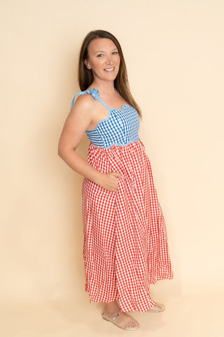 All American Plaid Maxi Dress - Wild Lavender Boutique
