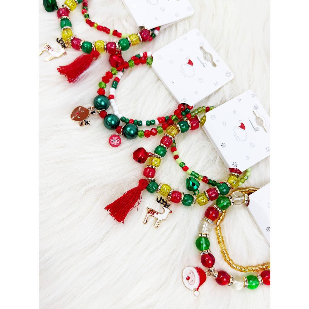 Christmas Theme Bracelet with Charm and Tessel
