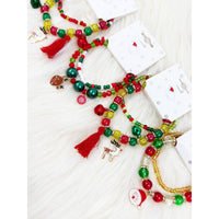 Christmas Theme Bracelet with Charm and Tessel