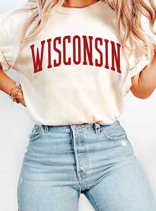 Wisconsin Puff Print Graphic Tee