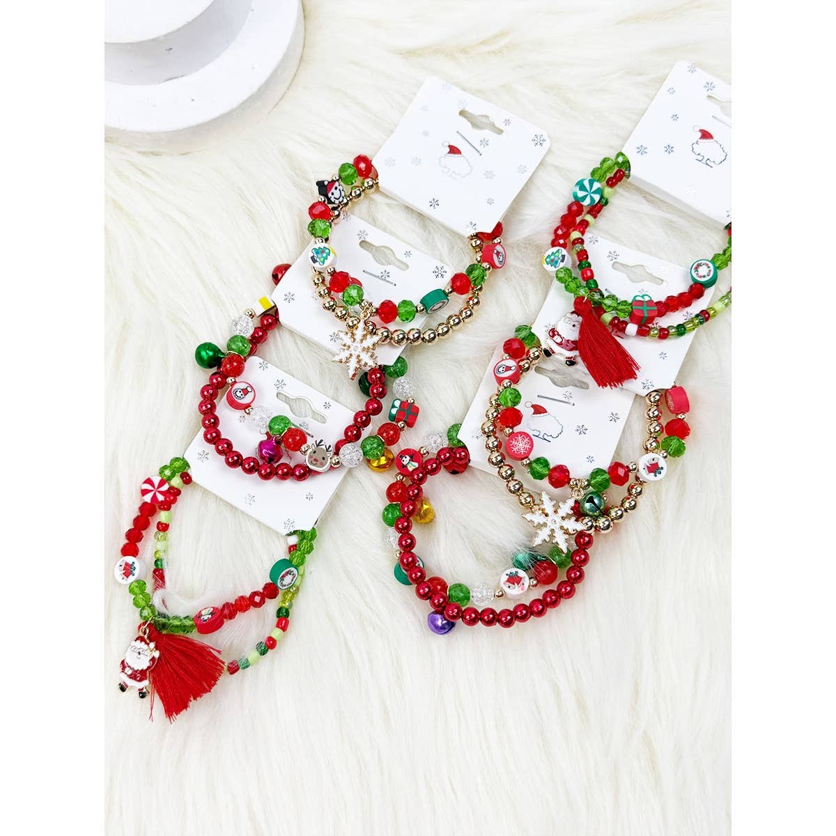 Christmas Theme Bracelet with Charm and Tessel