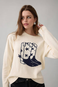 Western Boot Sweater