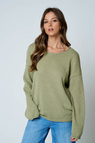 Tess Raw Edge Knit Sweater