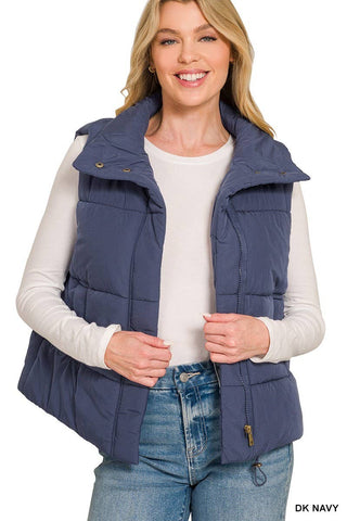 Veronica High Neck Puffer Vest
