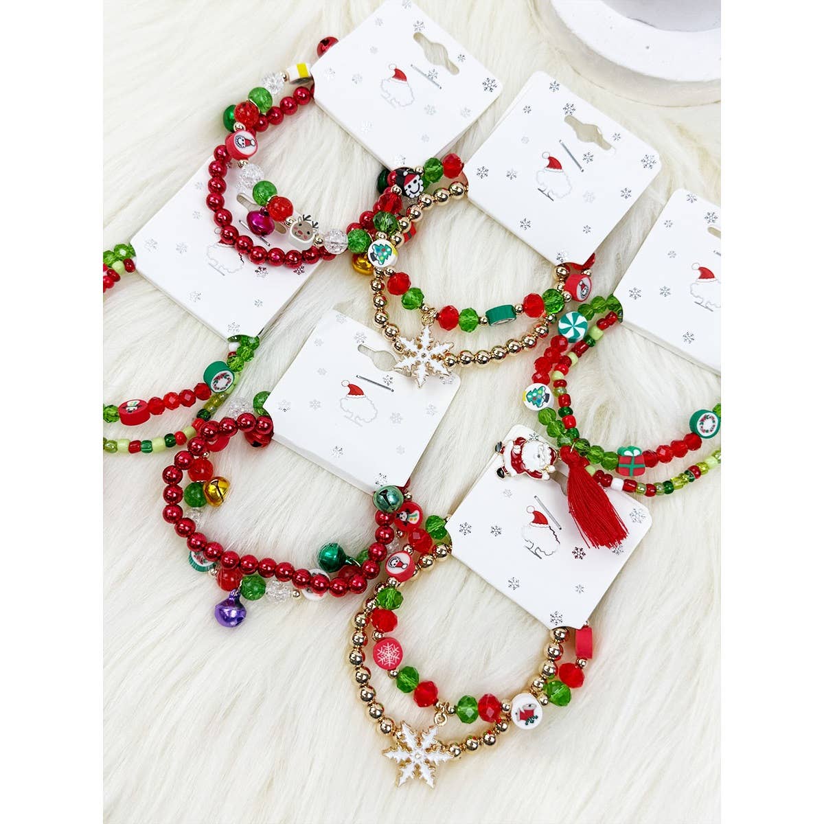 Christmas Theme Bracelet with Charm and Tessel