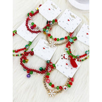 Christmas Theme Bracelet with Charm and Tessel