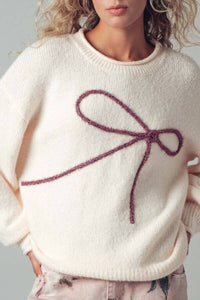 Bow Charm Knit Sweater