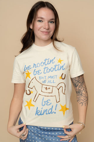 Be Rootin' Be Tootin' Be Kind Graphic Tee - Wild Lavender Boutique