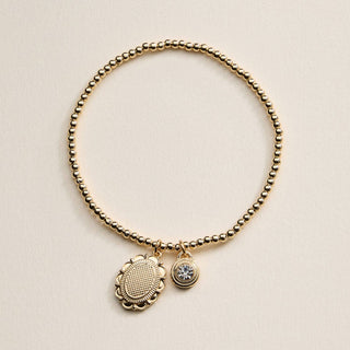 Beaded Heart Charm Stretch Bracelet Set - Wild Lavender Boutique