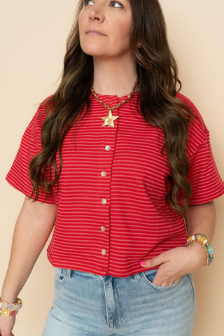 Benny Striped Knit Top - Wild Lavender Boutique