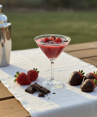 Berry Me in Chocolate – Strawberry Martini Candle (8oz) - Wild Lavender Boutique