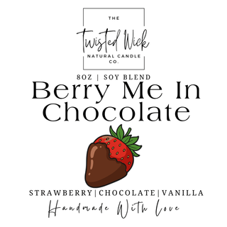 Berry Me in Chocolate – Strawberry Martini Candle (8oz) - Wild Lavender Boutique