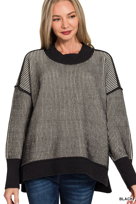 B.F. Exposed Two Tone Sweater