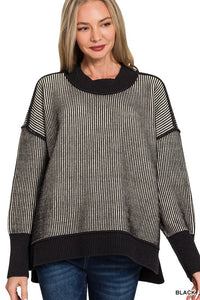 B.F. Exposed Two Tone Sweater