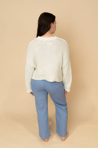 Blake Knit Sweater - Ivory - Wild Lavender Boutique