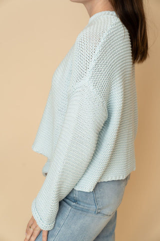 Blake Knit Sweater - Powder Blue - Wild Lavender Boutique