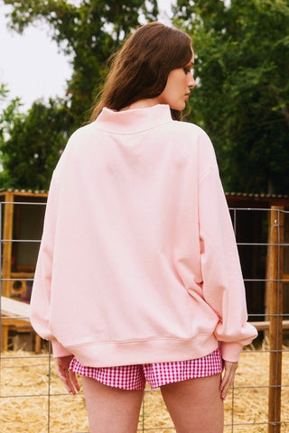 Blessed Mock Neck Sweatshirt - Wild Lavender Boutique