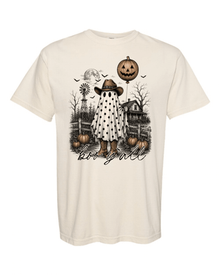 Boo Y'all Graphic Tee - Ivory - Wild Lavender Boutique