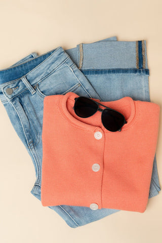 Bowen Sweater Vest - Melon - Wild Lavender Boutique
