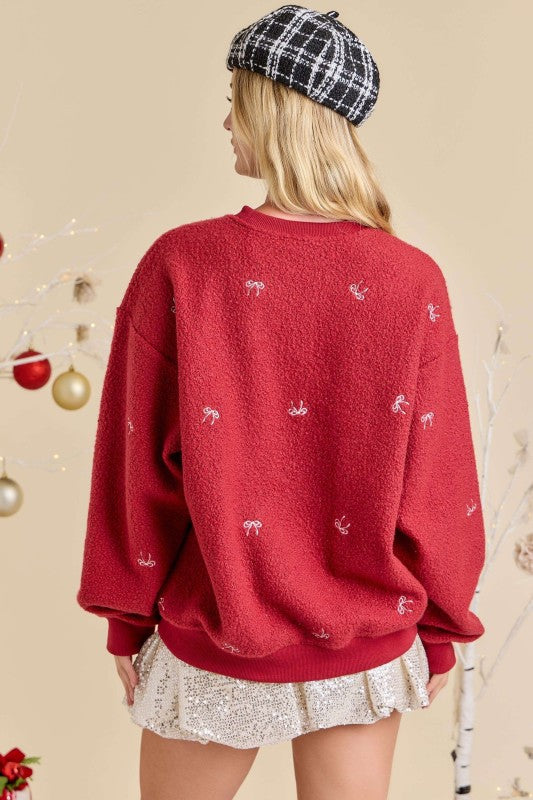 Sherpa Bow Sweatshirt