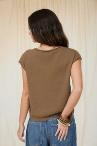 Zoey Short Sleeve Knit Sweater