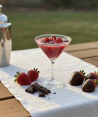 Berry Me in Chocolate – Strawberry Martini Candle (8oz)