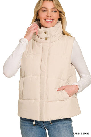 Veronica High Neck Puffer Vest