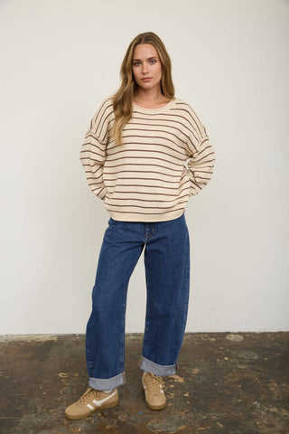 Carmen Striped Crew Neck Sweater