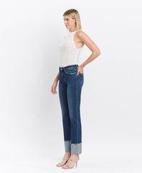 Lovervet Mid Rise Cuffed Slim Straight Jeans
