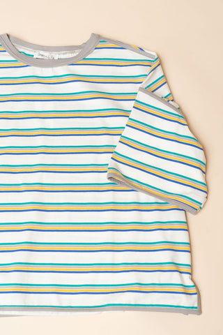 Calista Striped Oversized Relaxed Top - Wild Lavender Boutique