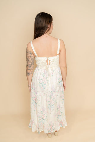 Cassie Crochet Floral Midi Dress - Wild Lavender Boutique