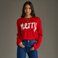 Red & White Merry Sweater