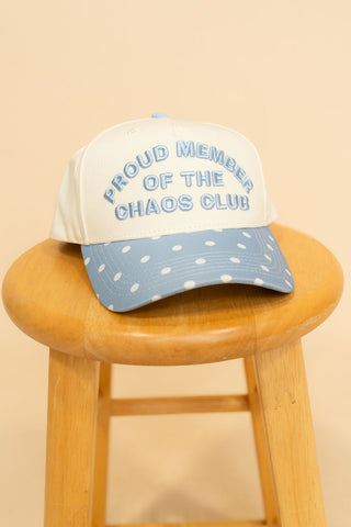 Chaos Club Trucker Hat - Polka Dot Denim - Wild Lavender Boutique