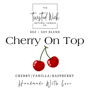 Cherry on Top – Cherry Martini Candle (8oz) - Wild Lavender Boutique