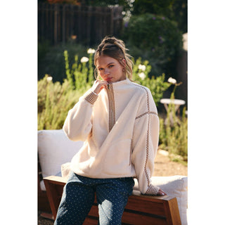 Cozy Cabin Gingham Sherpa Fleece - Wild Lavender Boutique