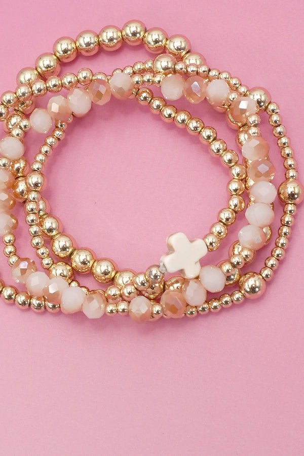 Cross Bracelet Stack - Wild Lavender Boutique