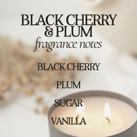 Black Cherry & Plum 12 oz Soy Candle