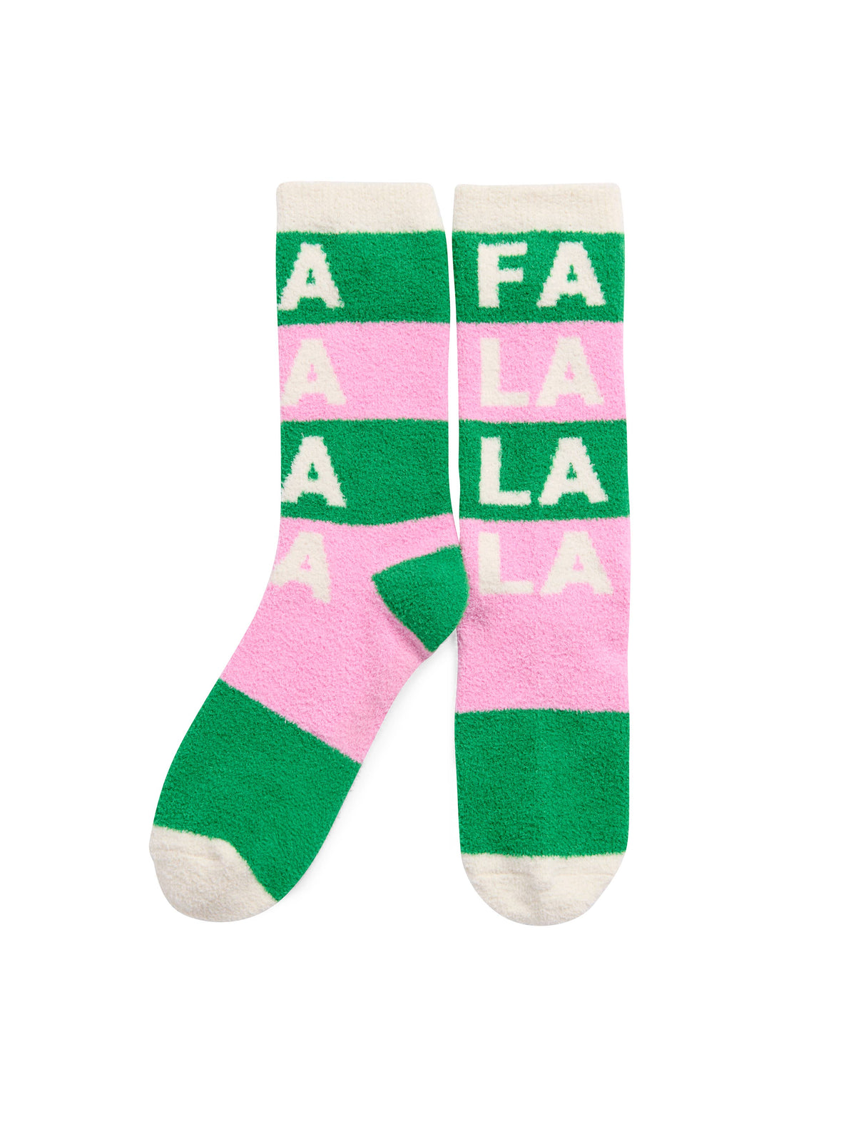 "FA LA LA" SOCKS,GREEN