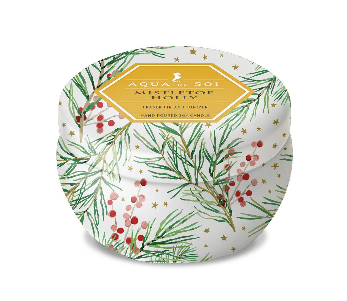 Mistletoe & Holly 4oz Aqua De SOi Candle Tin