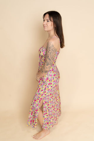 Dakota Ditsy Floral Maxi Dress - Pink - Wild Lavender Boutique