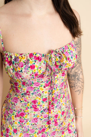 Dakota Ditsy Floral Maxi Dress - Pink - Wild Lavender Boutique