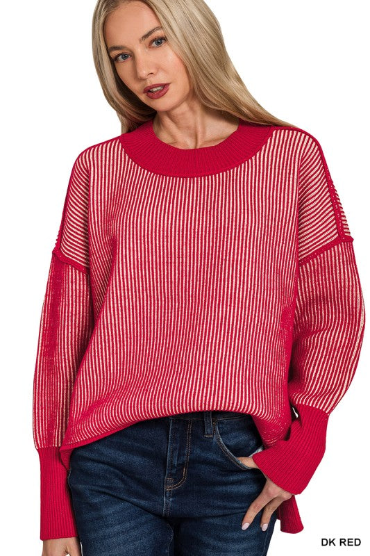 B.F. Exposed Two Tone Sweater