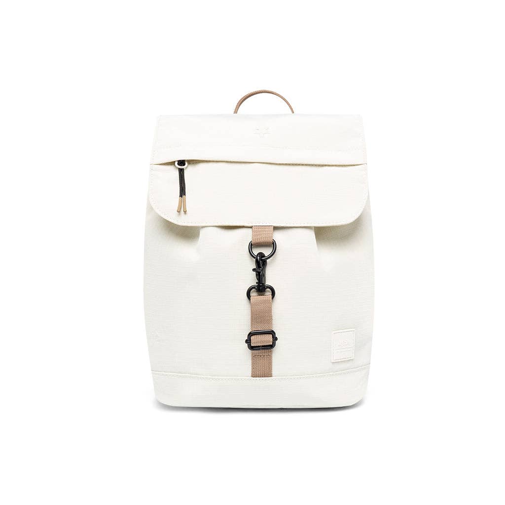 Scout Mini Backpack – lightweight, water-resistant, and eco-friendly bag made from OXFORD RPET fabric. Features adjustable cotton straps, a spacious main compartment, a quick-access flap pocket, and a hidden security pocket. Perfect for everyday use, school, or travel.