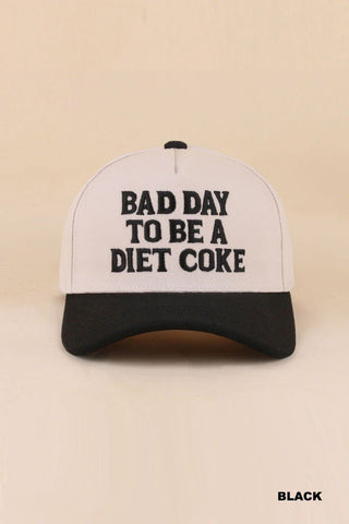 Diet Coke Two-Toned Canvas Hat - Wild Lavender Boutique