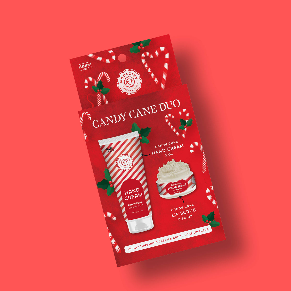 Candy Cane Duo -  Hand Cream & Lip Scrub Duo