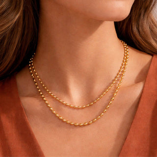 18K Gold PVD Plated Waterproof Stainless Steel Chain Necklace