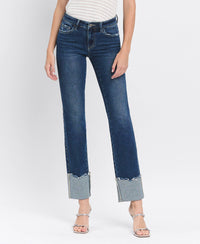 Lovervet Mid Rise Cuffed Slim Straight Jeans